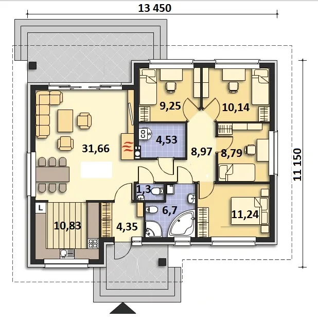 Проект дома D531 - изображение 2