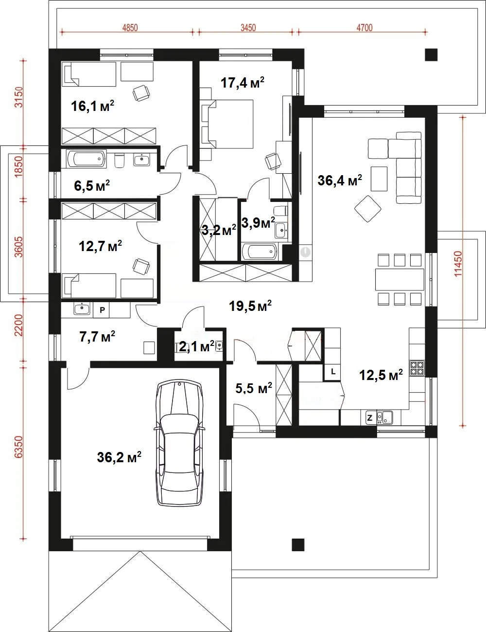 Проект дома D178 - изображение 2