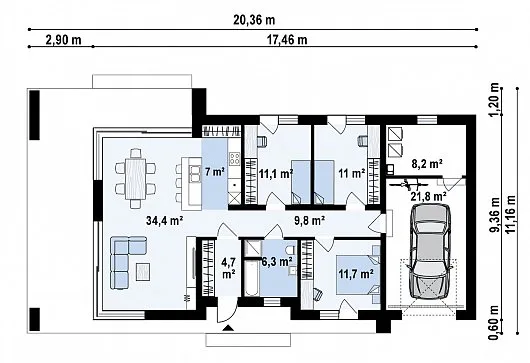 Проект дома Z475 - изображение 3