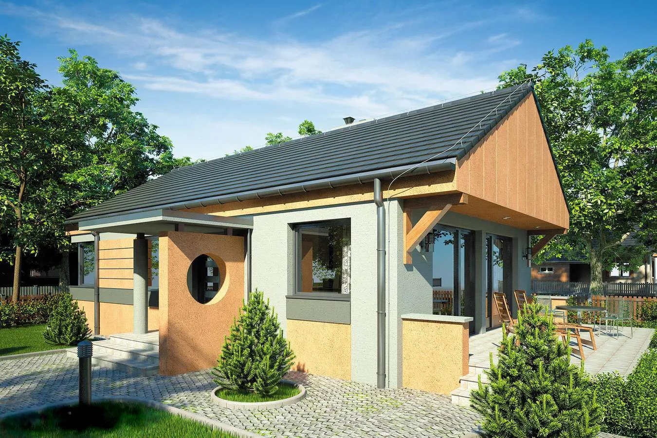 Проект дома D1103 — 95,55 м²