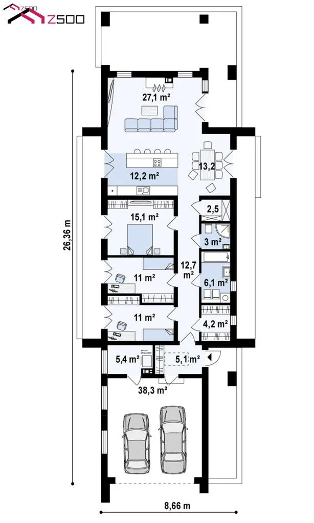 Проект дома Z330 - изображение 3