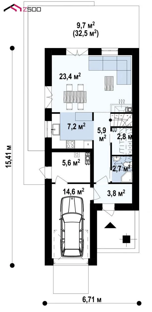 Проект дома Z374 - изображение 3