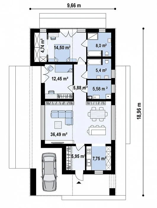 Проект дома Z472 - изображение 3