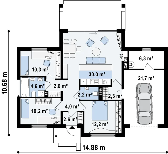 Проект дома Z151 - изображение 3