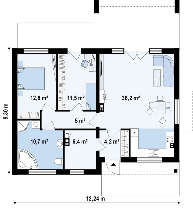 Проект дома Z256 - главное фото