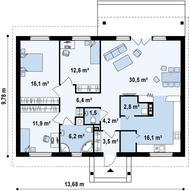 Проект дома Z91 - главное фото