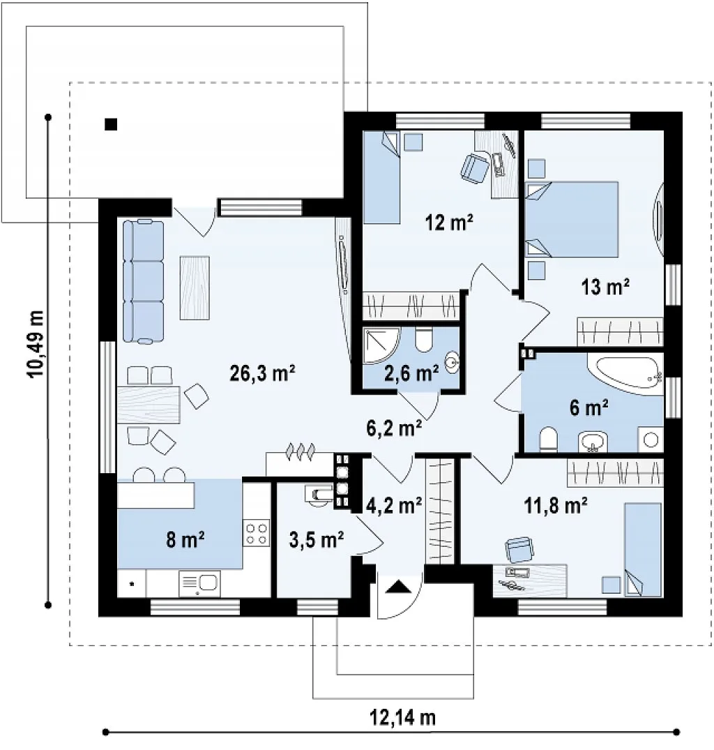 Проект дома Z273 - изображение 3
