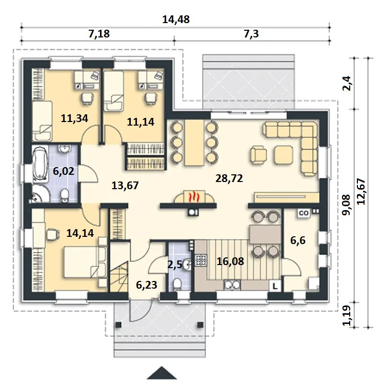 Проект дома D677 - изображение 3