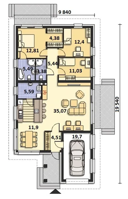 Проект дома D154 - изображение 3