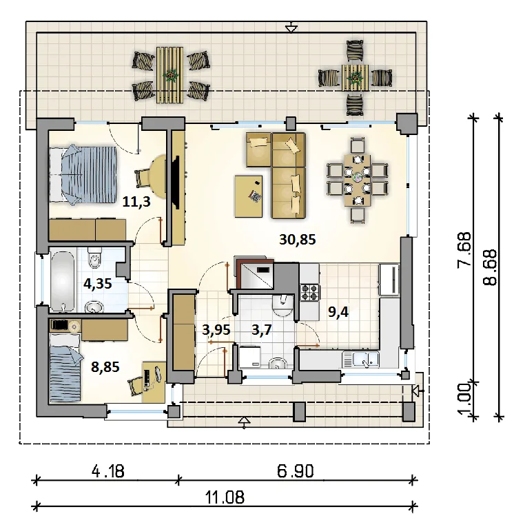 Проект дома D400 - изображение 3