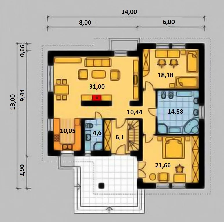 Проект дома D720 - изображение 2