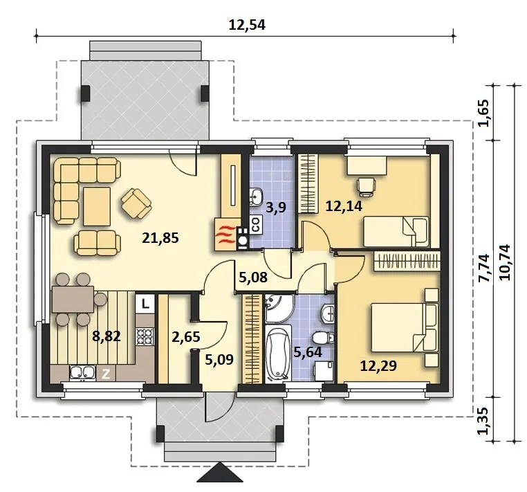 Проект дома D429 - изображение 2