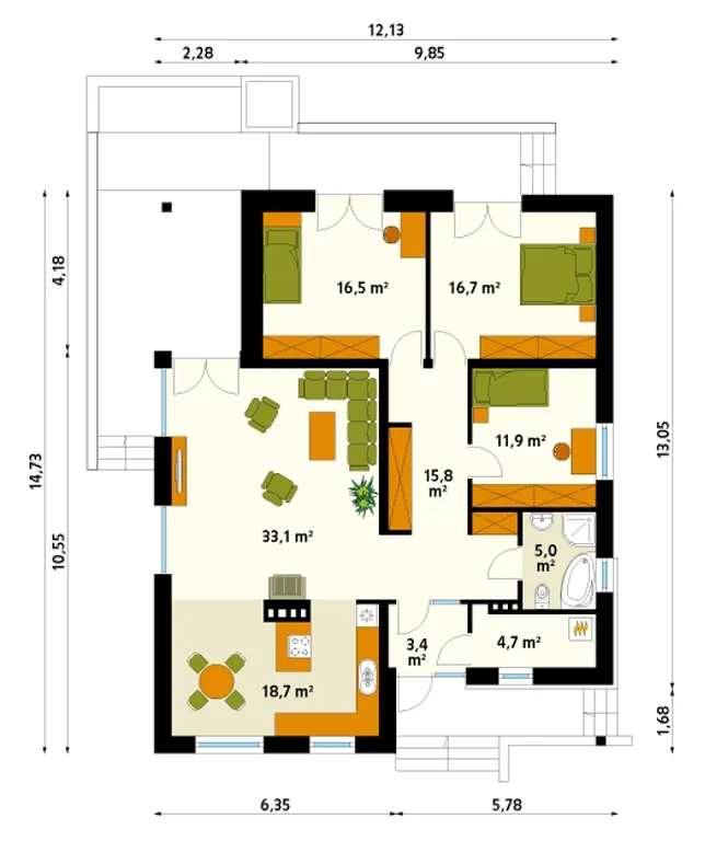 Проект дома D782 - изображение 3