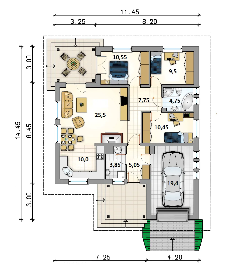 Проект дома D452 - изображение 3