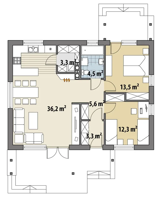 Проект дома D472 - изображение 3