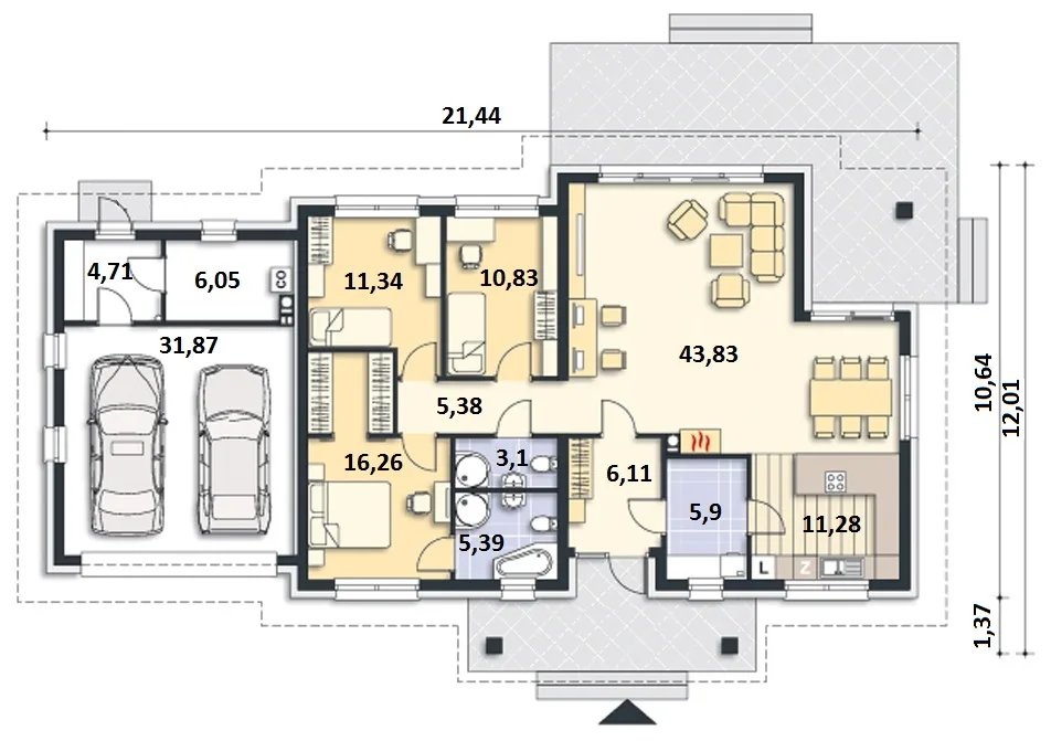 Проект дома D216 - изображение 3