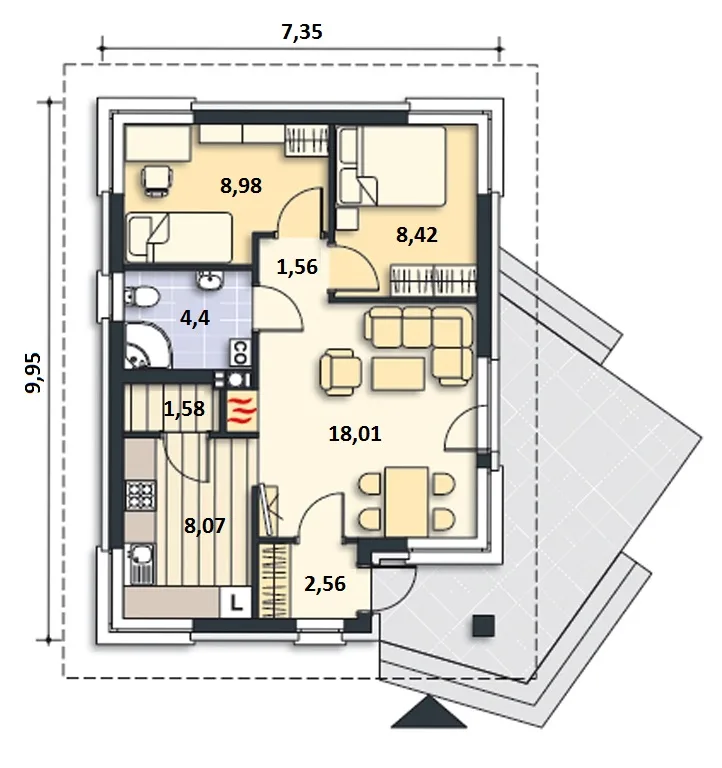 Проект дома D253 - изображение 2